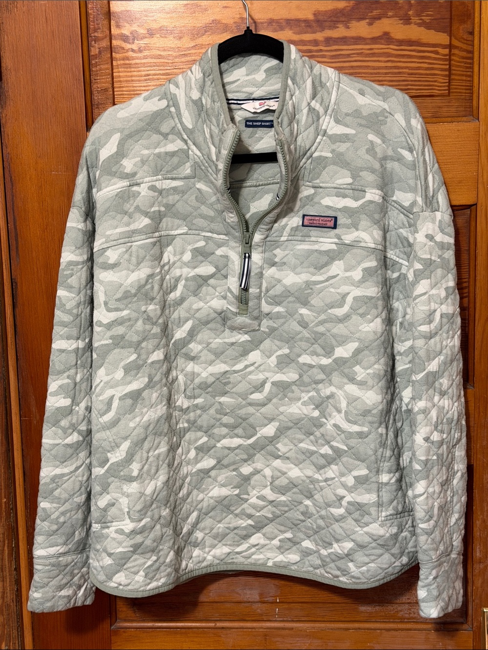 Vineyard Vines The Shep Shirt Quilted Quarter Zip, Pocket, Thumb Holes Size 2x